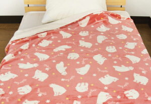 2枚合わせ毛布 シングル 毛布 しろくま柄 2枚合わせ 合わせ毛布 とろける ブランケット 140×200cm もうふ あったか毛布 フランネル シープボア マイヤー毛布 洗える ナチュラル 北欧 シングル