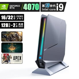 【NVIDIA RTX4070 搭載】ミニPC minipc ゲーム デスクトップパソコン 小型 パソコン 新品｜インテル Core i9 13900HX｜RTX4060｜SSD 128GB～2TB｜メモリ DDR5 16GB 32GB｜ デスクトップPC Office付き WiFi6 4K HD 安い 高性能 本体のみ 高スペッ 初期設定済み 2026新品