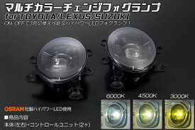 【Revier(レヴィーア)】 トヨタ マルチカラーチェンジ LEDフォグランプ 左右セット マークXジオ / 130系 マークX / Zio ジオ GRX130 GRX133 GRX135 ANA15 GGA10 ANA10 MARKX