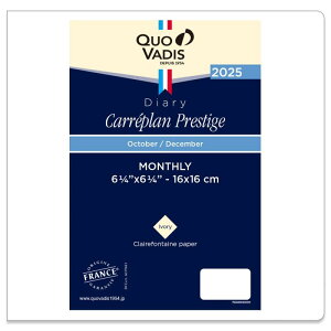 NIofBX y2025NŁz 蒠 _CA[wJvvXe[Wx(ԃubNE2024N10n܂E`TCY 16×16cm) QUOVADIS