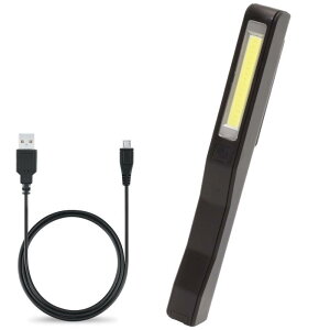 【2WAY】充電式 COB ワークライト 高輝度 強力 LED 懐中電灯 作業灯 切り替え クリップ マグネット付き スリム 携帯 コンパクト 車 整備 検査 PR-USB-COB