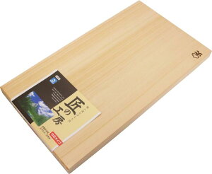 市原木工所 まな板 木製 焼印付まな板 幅広 ベージュ 約48×27×3cm