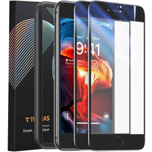 「米軍規格・2024」TORRAS iPhone 用ガラスフィルム 縁が浮かない 9H越え 全面保護 耐衝撃 2枚セット アイフォン 用フィルム
