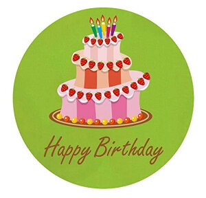 ケーキがおしゃれな お誕生日シール(40枚入)10枚入×4シート【k-018】バースデーケーキギフトシール