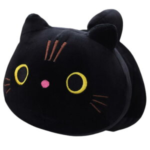 ORIJIRI ネコ ぬいぐるみ 黒猫 猫 もちねこ クッション かわいい 抱き枕 ふわふわ もちもち おもちゃ 癒し