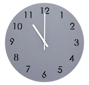 壁掛け時計 30cm おしゃれ 鉄 アイアン 文字抜き盤面 デザイン ウォールクロック 連続秒針 静か 静音 カチコチしない スイープ 仕様 モノトーン