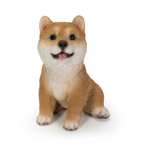 ウービア 左向き座り子柴犬 9×6.8×9.5cm 人形 フィギュア 置き物 アニマル 動物 ガーデン 装飾 犬 イヌ H21415