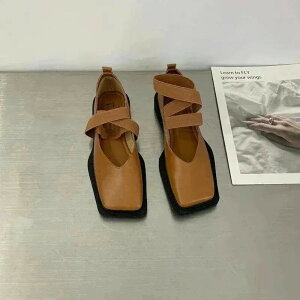 バブーシュ フラットパンプス モカシン フラットサンダルローファー楽ちんフラットパンプスファッションストラップスクエアヘッドフラットシング