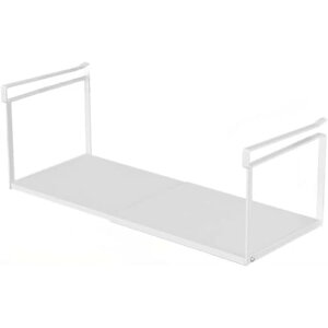 吊り下げ棚/ラック キッチン//洗面台用 戸棚下吊り下げ 穴開け不要 (ホワイト,ロングスタイル)