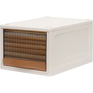 衣装ケース 引き出し 押し入れ 収納ケース スリム プラスチック収納ボックス 前開き おしゃれ 大容量 洋服 衣類 着物 布団 衣類収納ボックス 扉・取っ手付き 積み重ね可能 半透明 幅32×奥行4