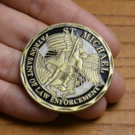 楽天市場】チャレンジコイン 聖ミカエル アメリカ警察 記念メダル