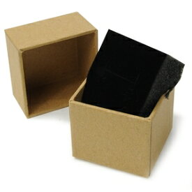 ギフトボックス 貼り箱 5×5×4cm アクセサリーケース [ ブラウン / 1個 ] プレゼントボックス ジュエリーBOX 厚紙 スポンジ付き ラッピング パッケージ 無地 収納 梱包資材 梱包用品 発送資材 荷造り資材 荷造り用品