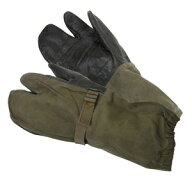ドイツ軍放出品 防寒ミトン 手袋 3本指 OD [ 中 ] 軍払下げ品 軍払い下げ品 ハンティンググローブ タクテ…