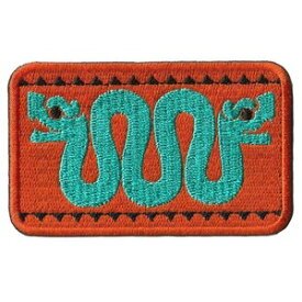 式神屋 フォークロア刺繍パッチ アステカ 双頭の蛇 SGY2 ミリタリーワッペン ミリタリーパッチ アップリケ スリーブバッジ