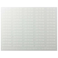 レボリューションファクトリー 7012 ED75ナンバーインレタ1　白
