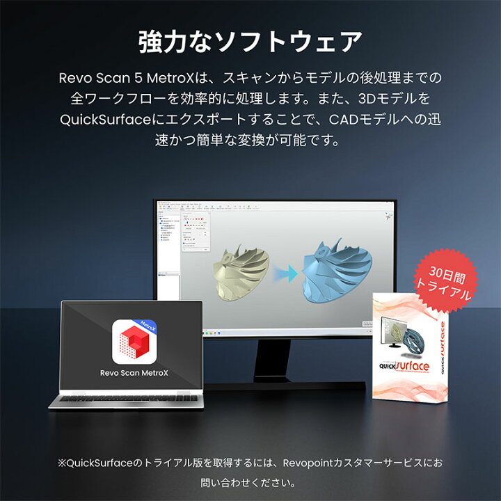 楽天市場】Revopoint MetroX 3Dスキャナー 最大精度0.01mm 計測  