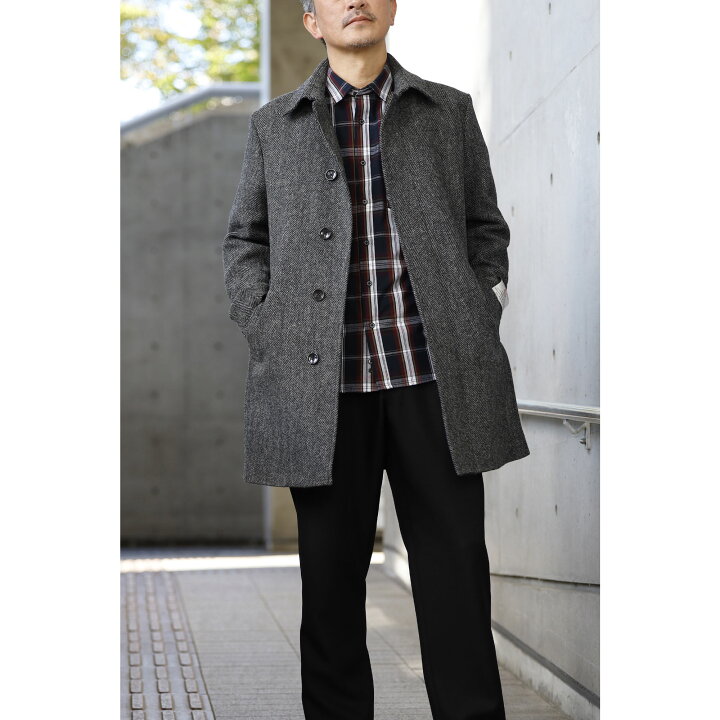楽天市場】ハリスツイード コート メンズ ステンカラー harris tweed 