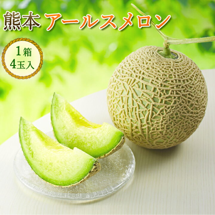 楽天市場 送料無料 アールスメロン マスクメロン メロン 熊本県産 1箱4玉入り 8kg以上 大玉 くまもと メロン 高級メロン 甘い 最高級 フルーツ 高級フルーツ 絶品 手土産 果物 くだもの ご褒美 お供え 高級 贈り物 プレゼント ギフト 内祝い 贈答用 贈答品 ご褒美屋