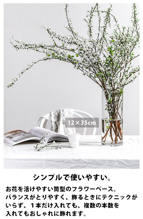 楽天市場 花瓶 フラワーベース 北欧 ガラス 大きい おしゃれ 大 円柱 直径 15cm 円柱形 筒 形 花瓶 おしゃれ 筒形 筒型 シリンダー 花びん 30cm 25cm 高さ 25センチ 30センチ シンプル 透明 クリア 無色 広口 長い 枝 枝物