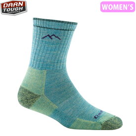 ダーンタフ DARN TOUGH 靴下 ソックス レディース Ws ハイカー マイクロクルー ミッドウェイト クッション 1903 AQUA HEATHER DAR19441903002