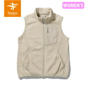 セール フォックスファイヤー Foxfire レディース フリースベスト ウェーブフリースベスト Wave Fleece Vest ライナー キャンプ アウトドア オートミール T-FOX8113284026