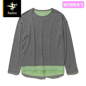 フォックスファイヤー Foxfire レディース Tシャツ SCクルー SC Crew 長袖 防虫 吸汗速乾 UVカット スコーロン キャンプ グレー（020） FOX8215362020