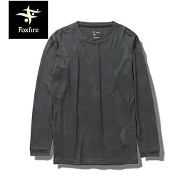 フォックスファイヤー Foxfire メンズ カットソー Tシャツ 長袖 SCウィンドパスクルー 防虫 UVカット 軽量 チャコール（023） FOX5215460023