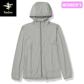 フォックスファイヤー Foxfire レディース パーカー 薄手 SCフーディ ライトグレー(021) 防虫 吸汗 スコーロン UVカット FOX8215197021