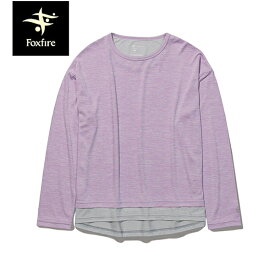 フォックスファイヤー Foxfire レディース Tシャツ 長袖 カットソー SCクルー 防虫 UVカット ペールピンク（230） FOX8215362230