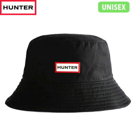 国内正規品 ハンター HUNTER 帽子 バケットハット ユニセックス メンズ レディース HR10097 BLK ブラック 黒 コットン ロゴ バケットハット HURHR10097BLK