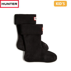 国内正規品 ハンター HUNTER ブーツソックス キッズ KAS3419RCF BLK ブラック 黒 Kids Recycled Fleece Cuff Boot Socks HURKAS3419RCFBLK