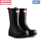 国内正規品 ハンター HUNTER レインブーツ 長靴 メンズ 防水 雨 梅雨 通勤 MFS9087RMA BLK ブラック 黒 メンズ オリジナル ミッド ハイ プレイ ブーツ HURMFS9087RMABLK