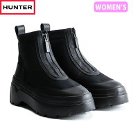 国内正規品 ハンター HUNTER レディース レインブーツ 耐水 軽量 雨 雪 通勤 WFS1000LNY BLK ブラック 黒…