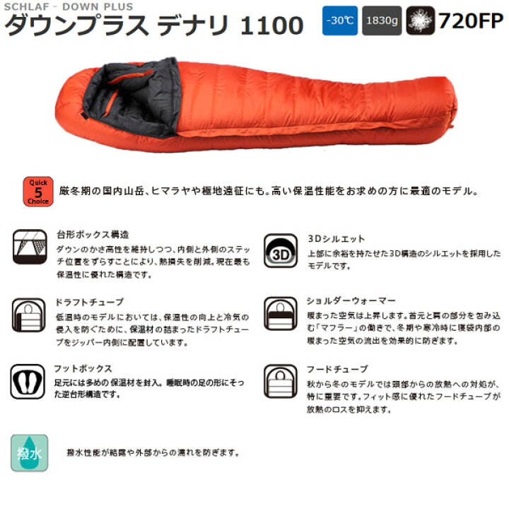 楽天市場】イスカ ISUKA 寝袋 シュラフ ダウンプラス デナリ 1100 