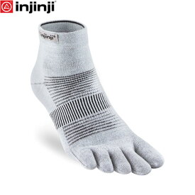 injinji インジンジ ラン ライトウェイト ミニクルー グレー 五本指ソックス 靴下 アウトドア ランニング 281130 INJ281130GRR