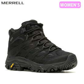 メレル MERRELL レディース 登山靴 ハイキングシューズ トレッキングシューズ モアブ 3 シンセティック ミッド ゴアテックス ブラック/ブラック 透湿防水 MERJ500424