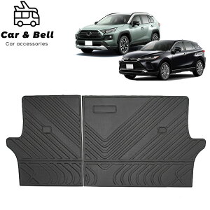 シートバックプロテクター トヨタ TOYOTA 後部座席背面カバー RAV4 ハリアー80系 リアシートバックカーゴプロテクター TPE 防水 カーアンドベル KAN001007