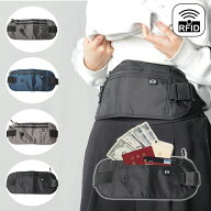 セキュリティポーチ 海外旅行 防犯 スキミング防止 RFID 腹巻 パスポートケース 2ポーチ 財布 パスポート…