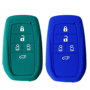 シリコンスマートキーケース 選べる2個セット トヨタ 5ボタン ノア90系 ヴォクシー 90系 アルファード40系 ヴェルファイア40系 黒 緑 赤 青 水色 蓄光 KAN002675