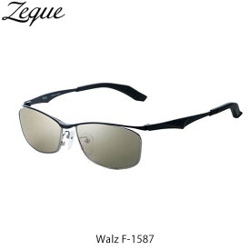 ゼクー Zeque ZEAL OPTICS 偏光サングラス F-1587 Walz BLACK TRUEVIEW SPORTS／SILVER MIRROR ワルツ GLE4580274169161