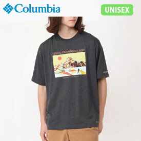 コロンビア 半袖Tシャツ メンズ レディース PM3892 エンジョイマウンテンライフショートスリーブTシャツ Charcoal Heather×Mountain G Columbia COLPM3892030