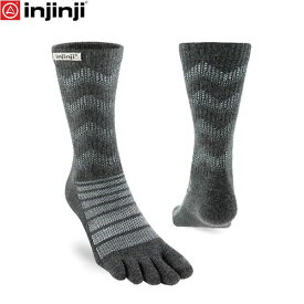 injinji インジンジ アウトドア ミッドウェイト クルー ウール スレート 五本指ソックス 靴下 アウトドア キャンプ 防臭 温度調整 223670 Z-INJ223670SLA