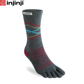 injinji インジンジ トレイル ミッドウェイト クルー ピーク 五本指ソックス 靴下 アウトドア トレイルランニング 213170 INJ213170PEK