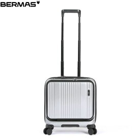 バーマス BERMAS キャリーケース スーツケース INTER CITY フロントオープン スクエア4輪33L 39cm シルバー 60523 出張 旅行 ビジネス BER6052322