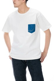 桃太郎ジーンズ 銅丹 デニムポケット 半袖 Tシャツ 日本製 半T メンズ 半袖Tシャツ 送料無料 MTS0020M31