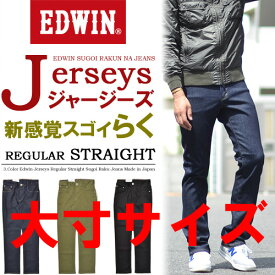 10%OFF セール 定番 大寸 大きいサイズ ビッグサイズ EDWIN エドウィン ジャージーズ ストレート ER03 デニム ジーンズ パンツ Gパン ジーパン 定番 日本製 国産 デニム メンズ デニムパンツ メンズファッション 送料無料 SALE