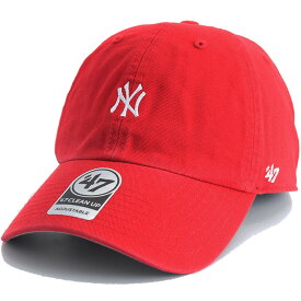 47BRAND フォーティーセブンブランド ローキャップ 帽子 アジャスターバック Yankees Base Runner 47 CLEAN UP レッド BSRNR17GWS-RD 【楽ギフ_包装】