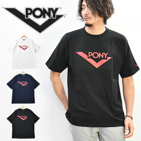 SALE セール PONY ポニー エンボス プリント 半袖 Tシャツ USAコットン P1914003 半T ロゴプリント プリントTシャツ ロゴ刺繍 メンズ レディース ユニセックス ロゴTシャツ