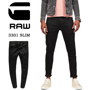 G-STAR RAW �W�[�X�^�[���E 3301 SLIM �W�[���Y �f�j�� �X���� �p���c �X�g���b�` �����Y �������� 51001-B964-A810 �u���b�N ��