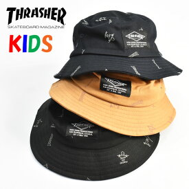 THRASHER スラッシャー キッズサイズ 21TH-H60K バケットハット 帽子 マークゴンザレス 総柄 ジュニア 男の子 女の子 YOUTH ユースサイズ 子供用 送料無料